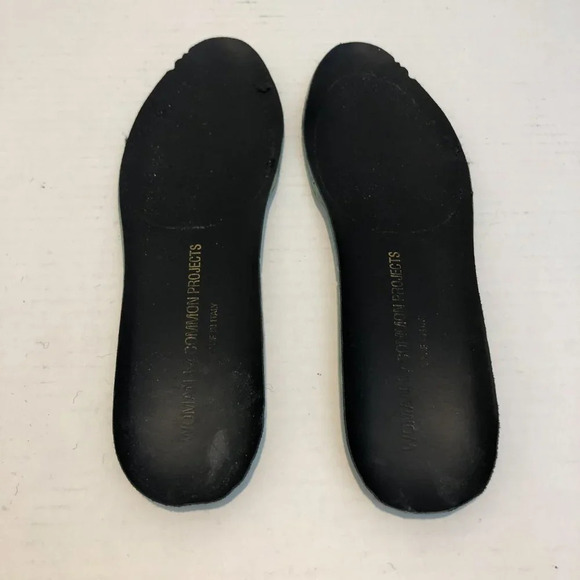 Woman by Common Projects Sherpa Suede Fuzzy Black Low Lace Up Designer Sneakers - Picture 9 of 9